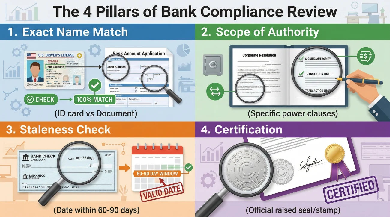 Bank Risk Department Compliance Checklist For Letters