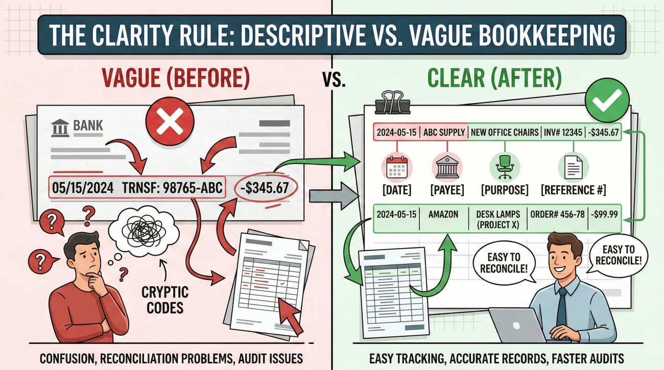 Comparison Of Vague Versus Detailed Transaction Descriptions