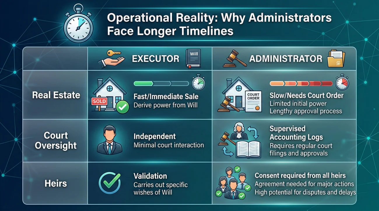 Executor Vs Administrator Operational Timeline Impact