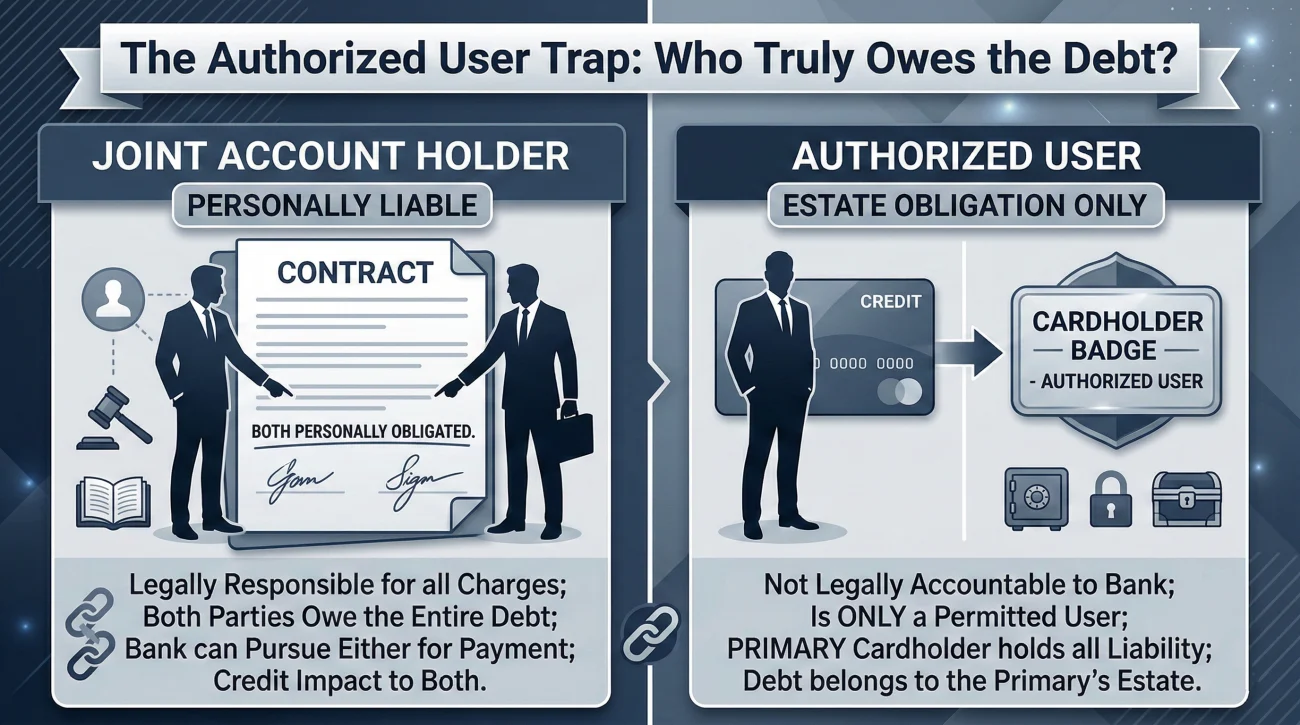 Joint Account Holder Versus Authorized User Debt Responsibility