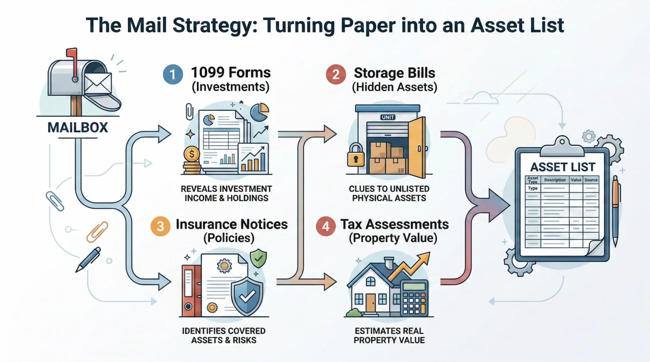 Mail Discovery Path For Estate Assets And Debts