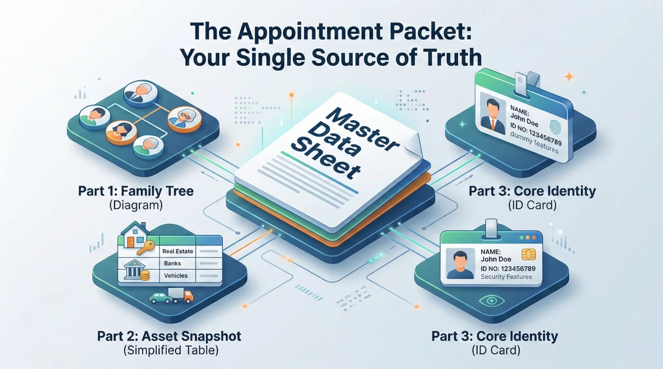 Master Data Sheet Components For Estate Administrator Appointment
