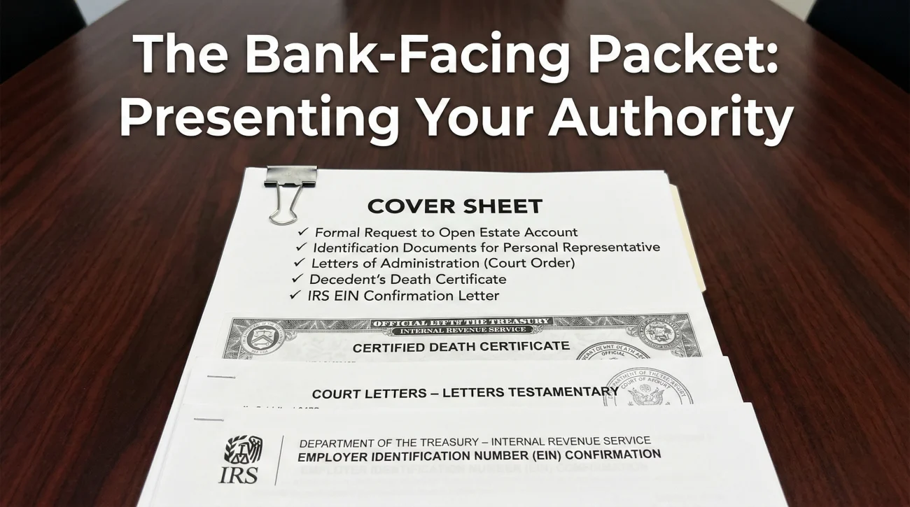 Organized Document Packet For Estate Executor Bank Visits