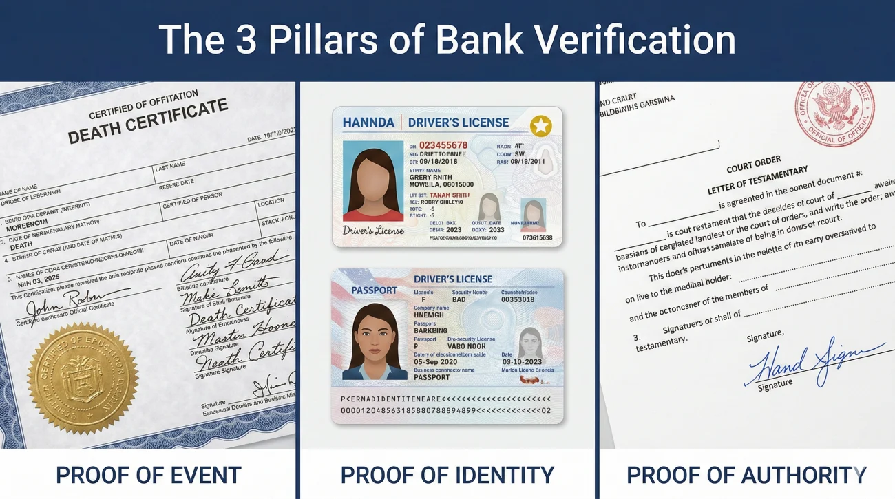 Three Pillars Of Verification For Estate Bank Account Access