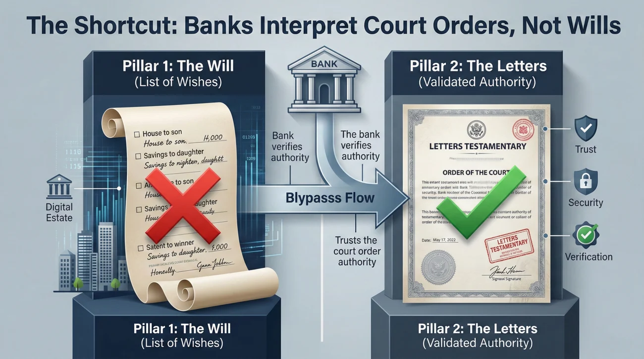 Wills Versus Court Letters For Bank Verification Comparison