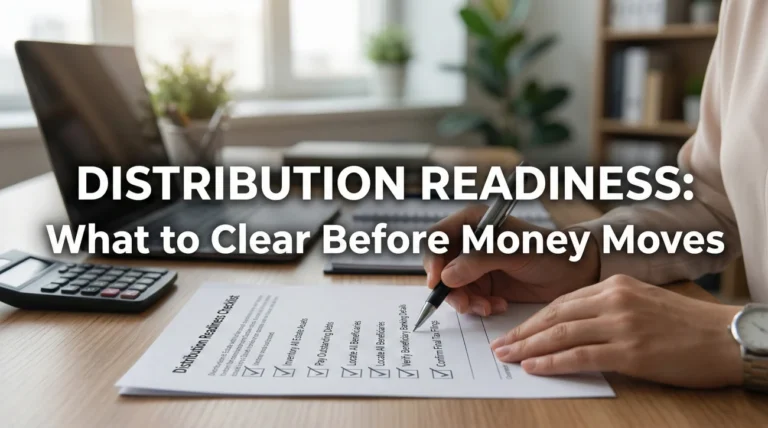Distribution Readiness Checklist: What to Clear Before Money Moves