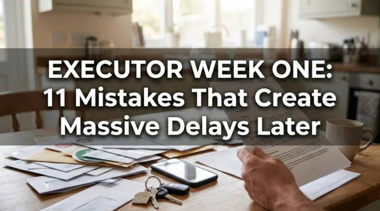 Executor Week One Mistakes: 11 Things That Create Delays Later