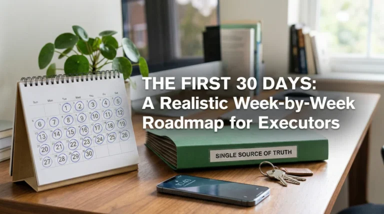 Executor Timeline First Month: A Week-by-Week Sequence That Actually Works