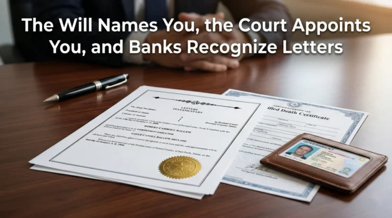 The Will Names You, the Court Appoints You, and Banks Recognize Letters