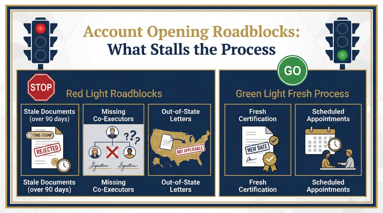 Common Roadblocks In Estate Account Opening Process