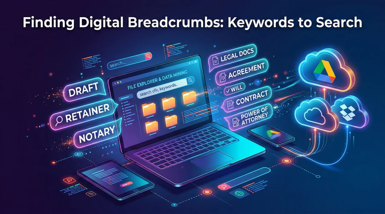 Digital Search Terms And Cloud Storage Locations