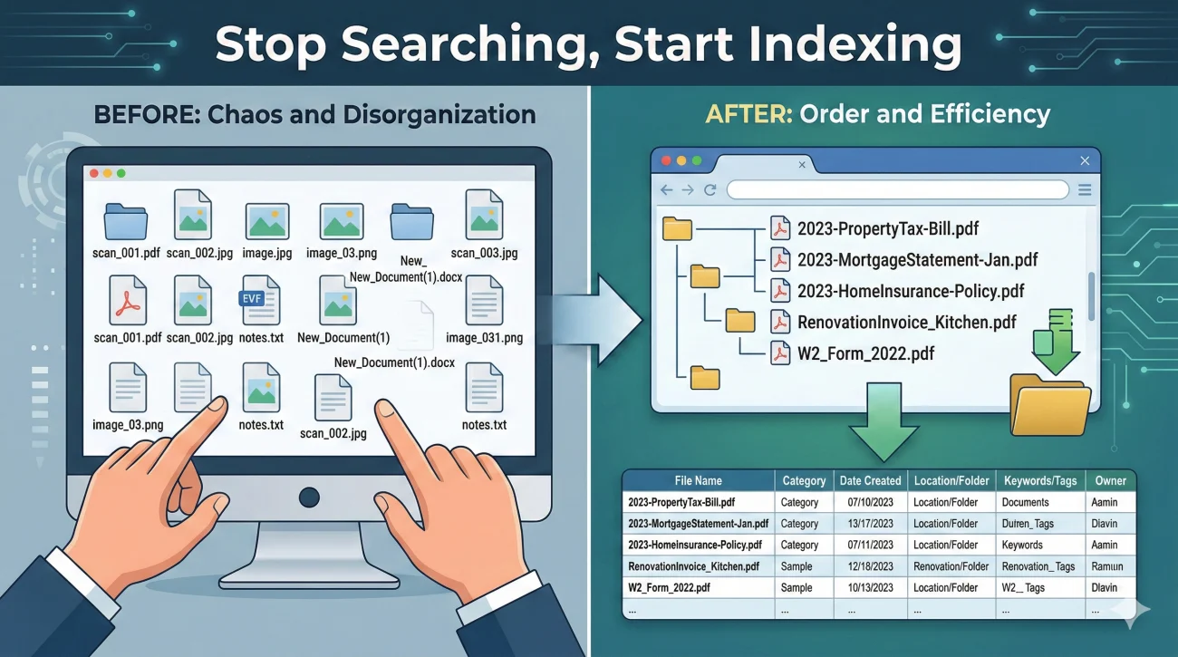Digital And Physical Property Document Indexing System