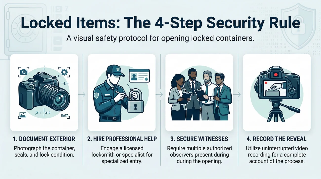 Safe And Lockbox Opening Security Protocol
