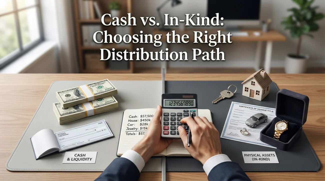 Cash Vs In-kind Estate Distribution