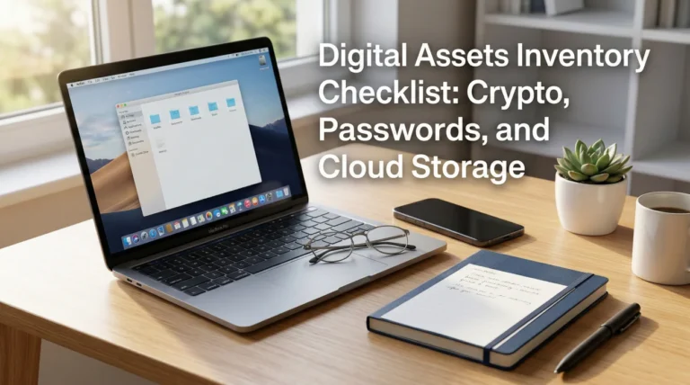 Digital Assets Inventory Checklist: Crypto, Passwords, and Cloud Storage