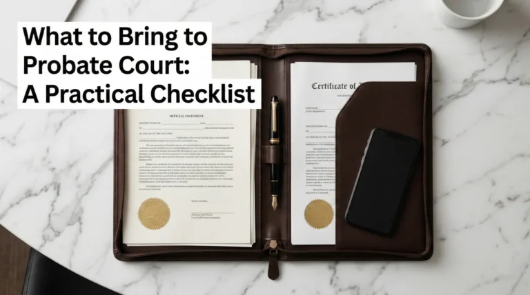What to Bring to Probate Court: A Practical Executor Checklist