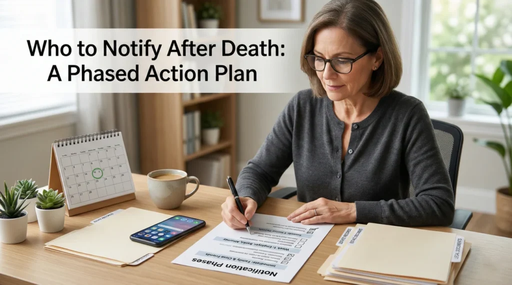 Who To Notify After Someone Dies Checklist