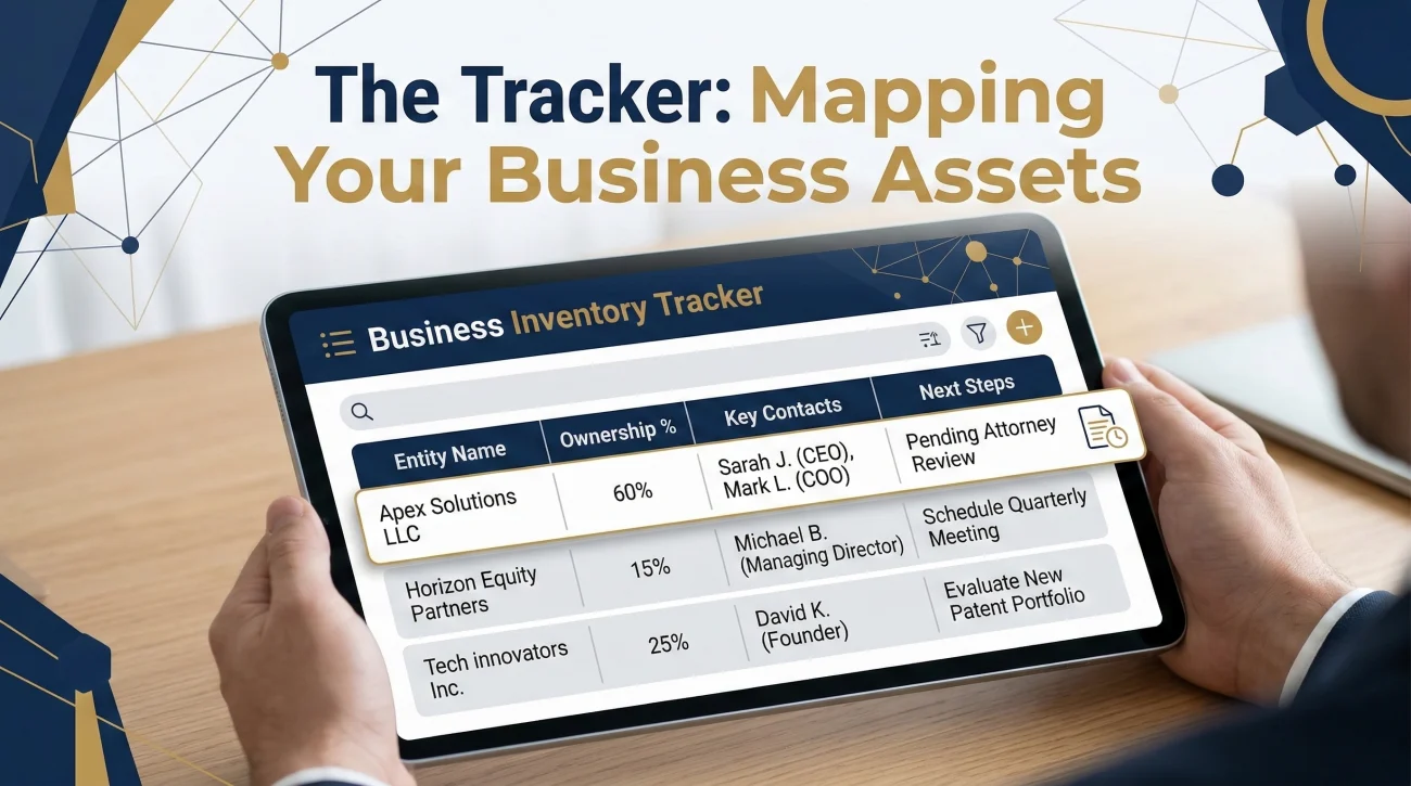 Business Asset Tracking Log For Estate Accounting