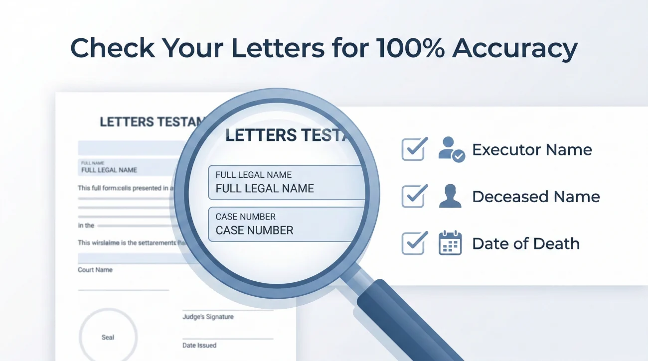 Document Accuracy Verification Checklist For Probate