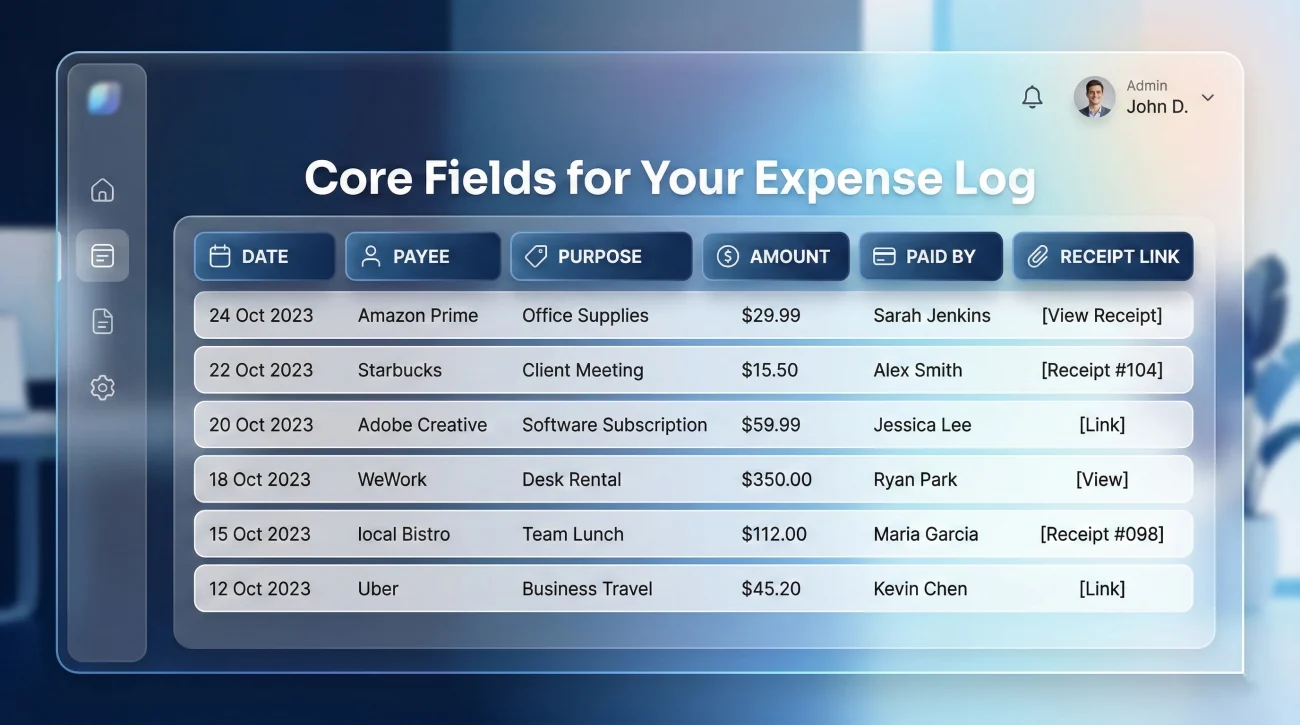 Essential Columns For Estate Expense Spreadsheet