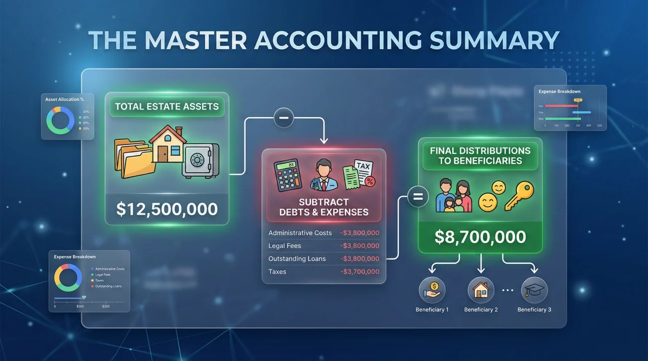 Estate Financial Summary And Distribution Flow