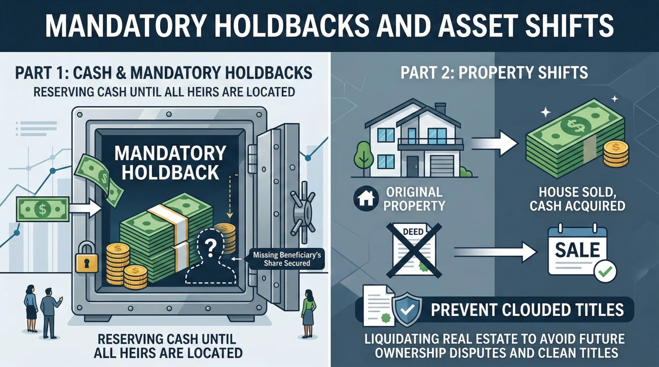 Impact Of Missing Beneficiary On Cash And Property Assets