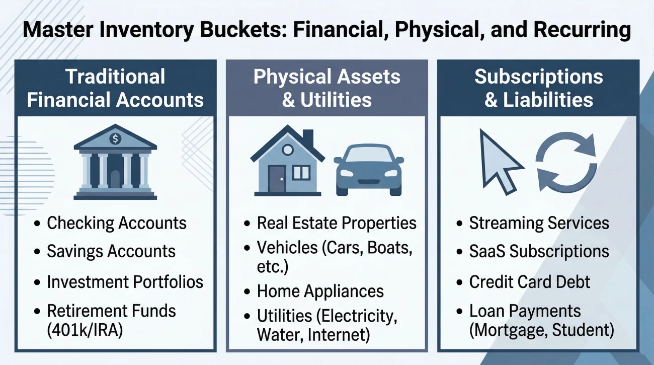 Master Estate Asset Inventory Categories