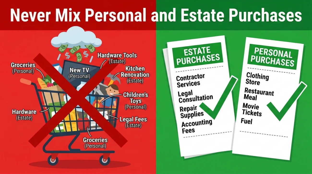 Separate Personal And Estate Transactions Diagram