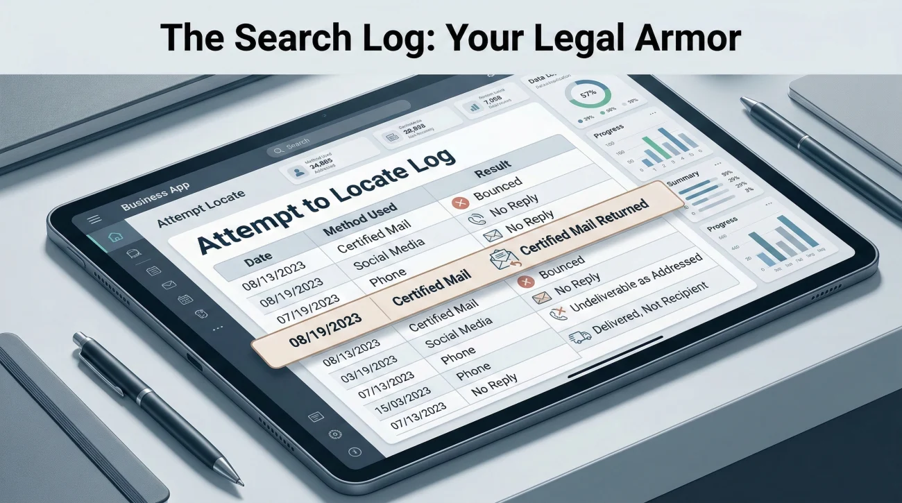 Structured Heir Search Log And Evidence Tracking