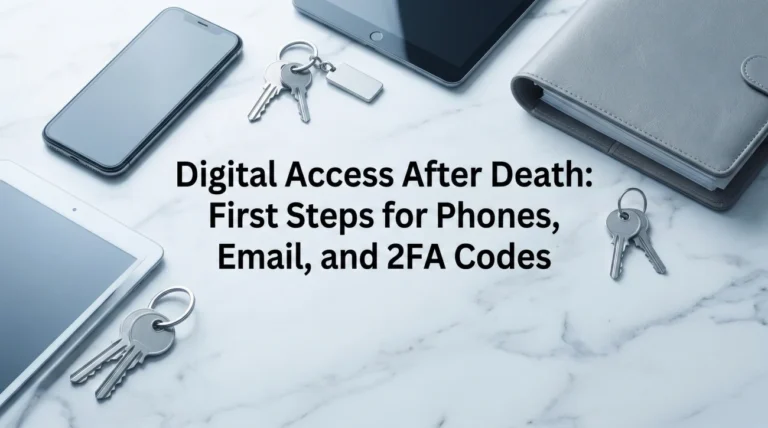 Digital Access After Death: First Steps for Phones, Email, and 2FA Codes