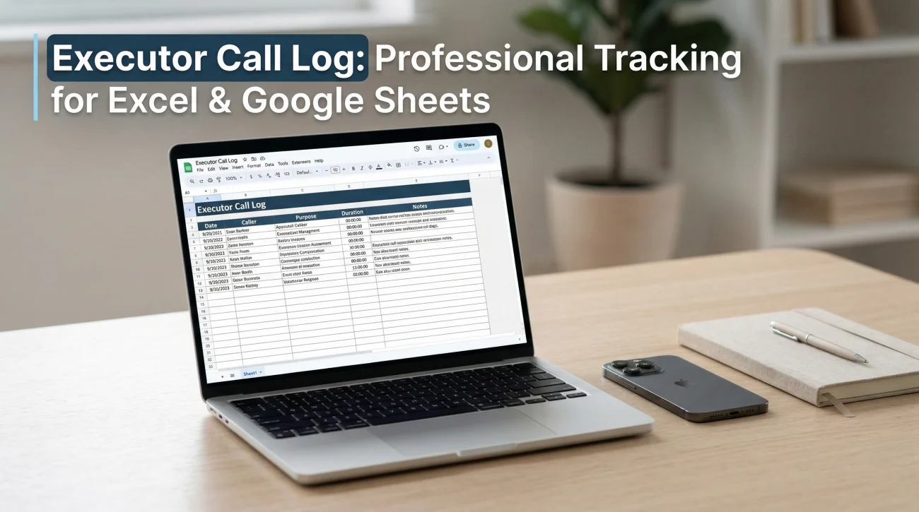 Executor Call Log Template