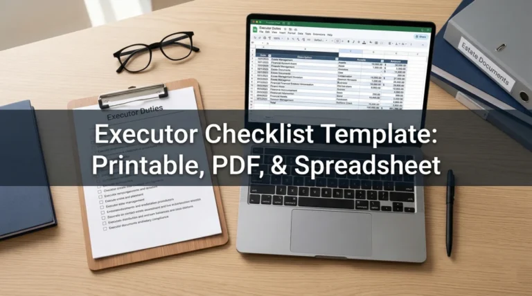 Executor Checklist Template: Printable, PDF, and Spreadsheet Versions