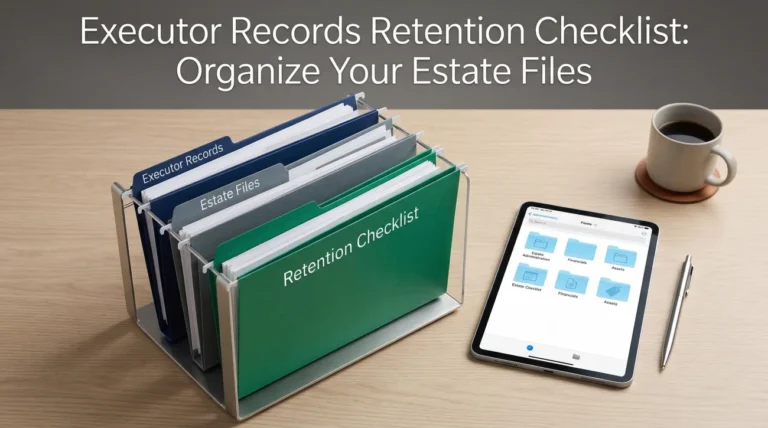 Executor Records Retention Checklist: What to Keep, How to Label, and Where to Store It