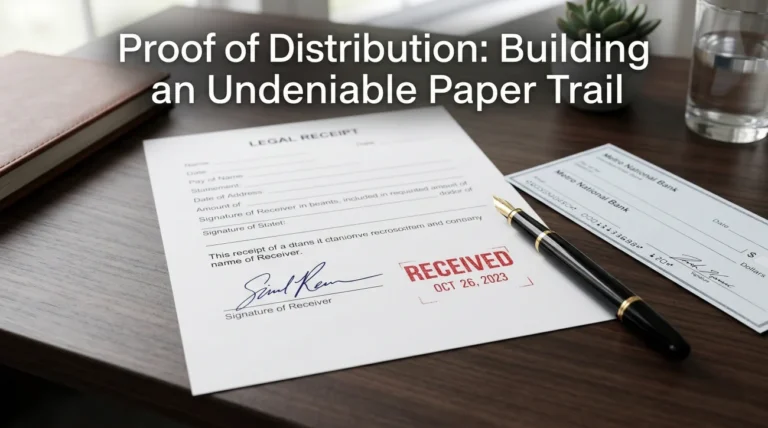 Proof of Distribution Checklist: How Executors Show What Was Delivered