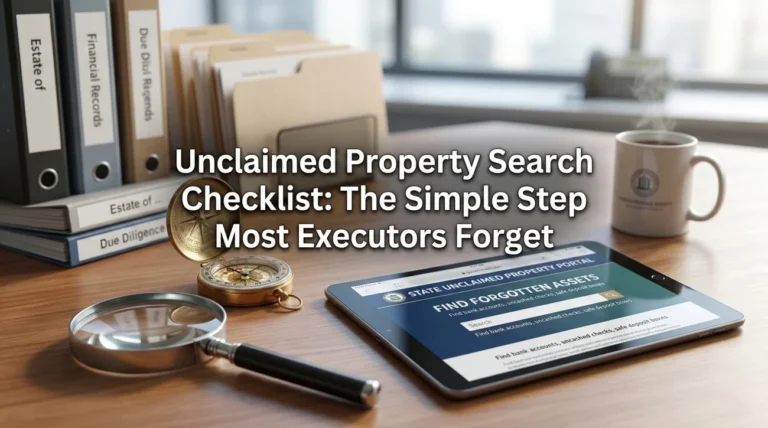 Unclaimed Property Search Checklist: The Simple Step Most Executors Forget